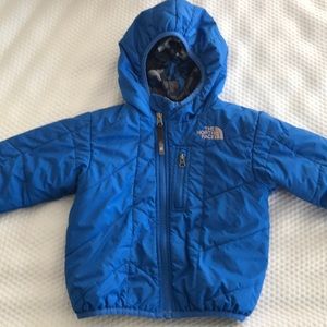 Reversible blue North Face coat 18-24 months